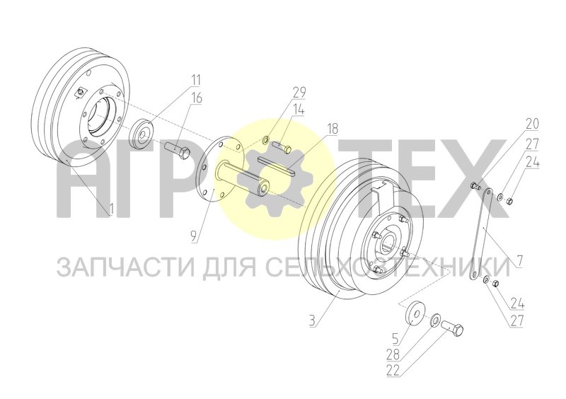 Установка муфты (161.29.03.040A) (№16 на схеме)